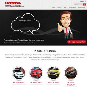 desain website sales mobil honda surabaya